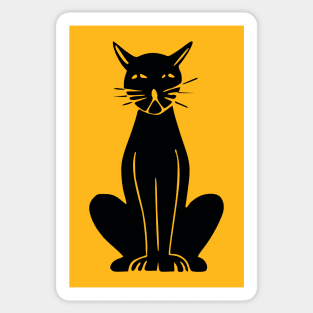 Black cat silhouette Sticker